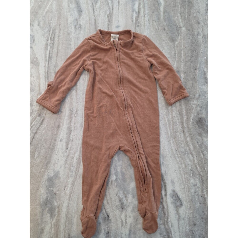 Kate Quinn Newborn Footed Sleeper Rust Brown Bamboo